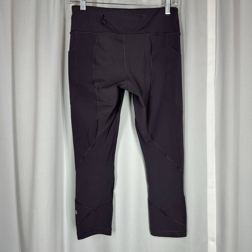 Lululemon Pace Rival Cropped Leggings Sz 6 Vintage Grape Pockets Pants Yoga Run - Picture 2 of 15